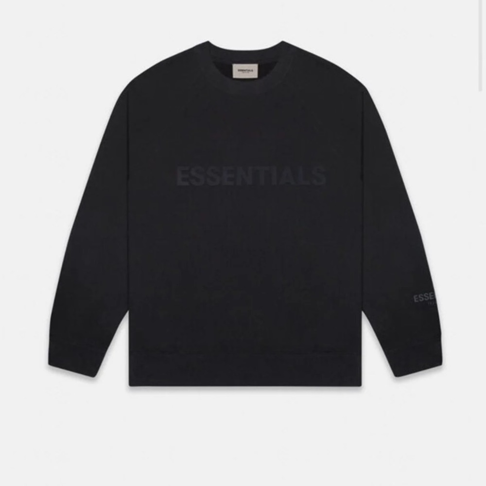 ESSENTIALS Fear of God Black Crewneck S20